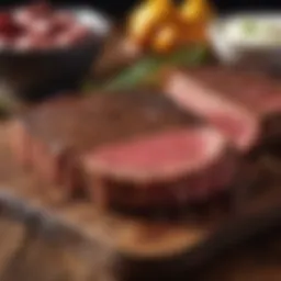 Selection of high-quality cuts of meat