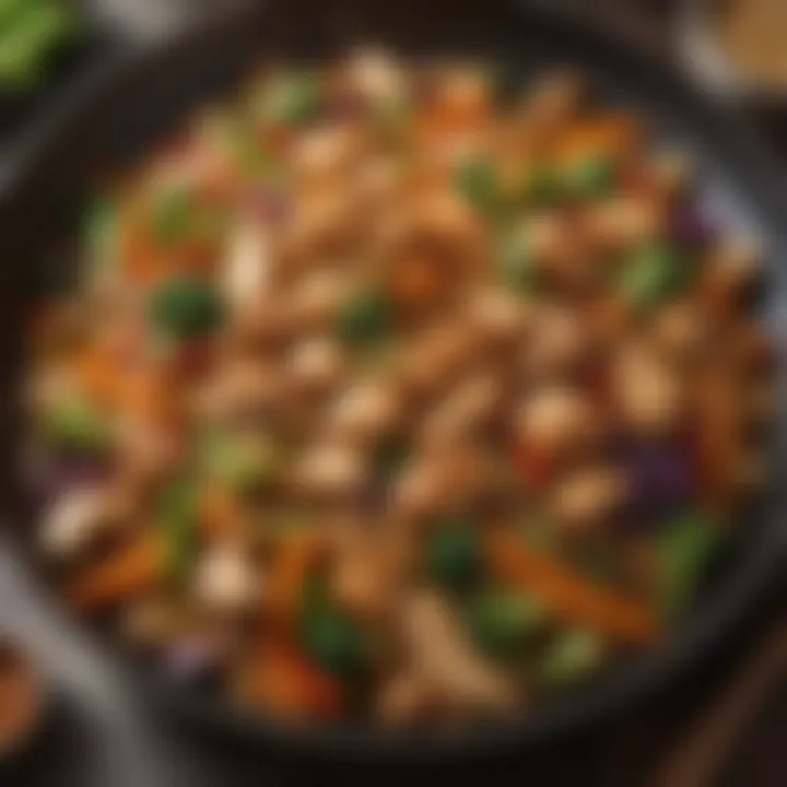 Savory chicken stir-fry with colorful vegetables