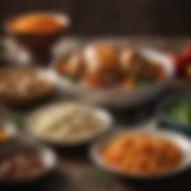 Adding Variety with Vegetables A bowl of colorful vegetables beside a cooked chicken dish