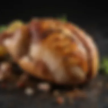 A seasoned chicken breast ready for grilling