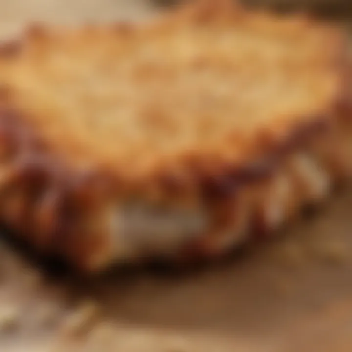 Close-up of crispy fried pork chop crust