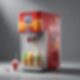 A sleek, modern icee machine showcasing vibrant frozen treats.