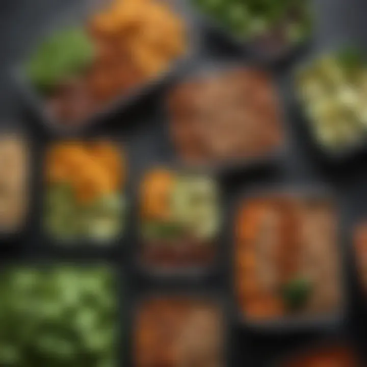 An assortment of quick and easy plant-based meal options in meal prep containers