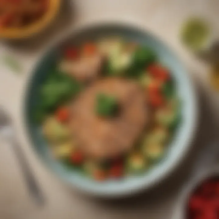 A beautifully plated budget-friendly plant-based dish garnished creatively