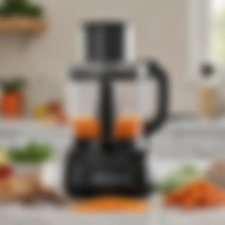 User-friendly features of a Black and Decker food processor highlighted