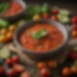 Fresh tomatoes and peppers for salsa