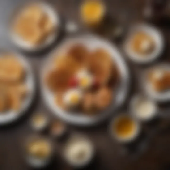 Ingredients laid out for Baileys French toast, including bread, eggs, milk, and Baileys liqueur.