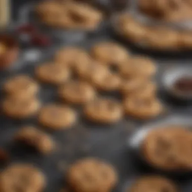 A well-organized baking station with essential ingredients for making crispy cookies.