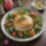 A beautifully presented Barbie Q dish garnished with fresh herbs