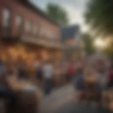 Community-Centric Brewery Atmosphere A visually appealing outdoor brewery space emphasizing community gatherings and events.