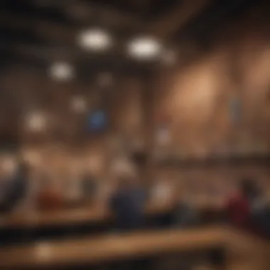 Engaging Taproom Experience A vibrant brewery taproom filled with guests enjoying craft beer and engaging in conversations.