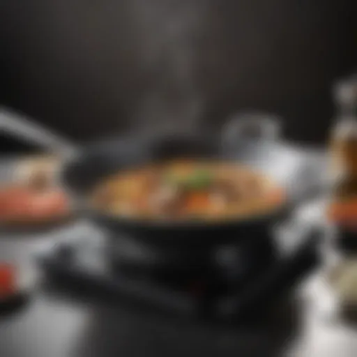 High-quality electric wok showcasing its sleek design and features