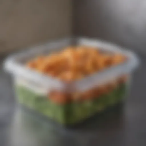 Durable freezer-safe container showcasing its airtight seal