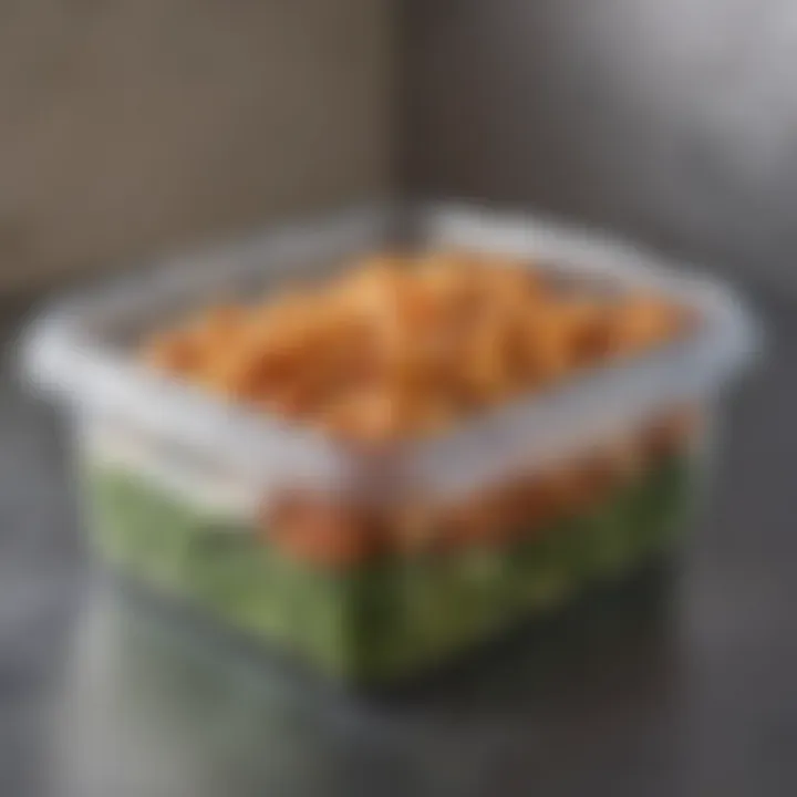 Durable freezer-safe container showcasing its airtight seal