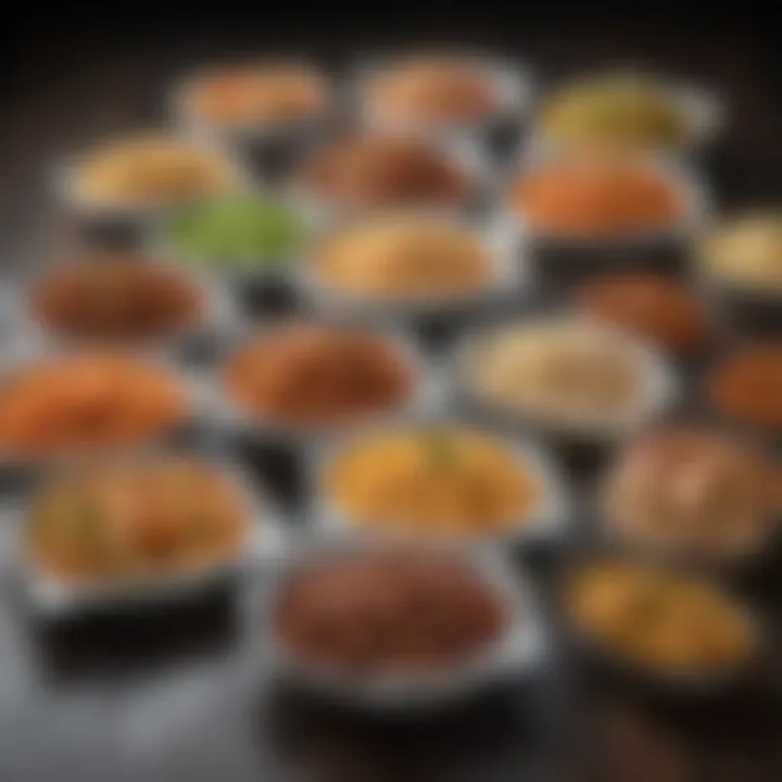 Variety of frozen meals for dietary preferences