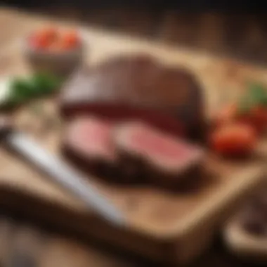 Selection of premium steak cuts on a wooden board.