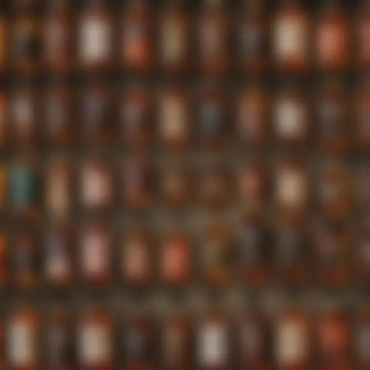 An array of whiskey bottles showcasing various styles and brands from Ireland.