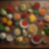 An array of fresh, affordable produce displayed on a wooden table