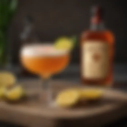 A beautifully crafted Bulleit Whiskey Sour cocktail with a garnish