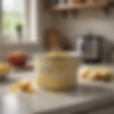 A Stylish Addition to Any Kitchen Stylish kitchen setting featuring a butter saver crock