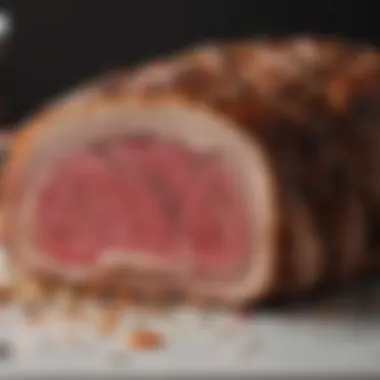 Understanding Marbling for Quality Close-up of marbling on a prime rib roast