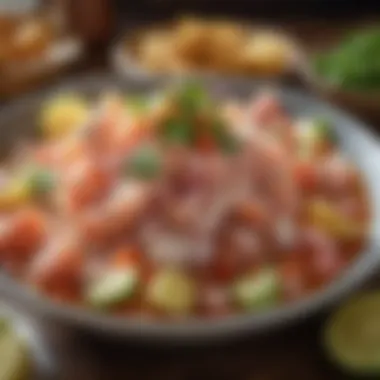 Ceviche's Rich Historical Roots A historical representation of ceviche's origins through traditional ingredients