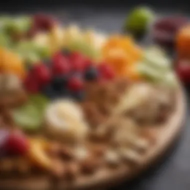 Colorful Accompaniments Close-up of colorful accompaniments like fruits and nuts on a cheese board