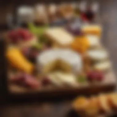 Artistry in Presentation Artistic presentation of a cheese board showcasing textures and colors