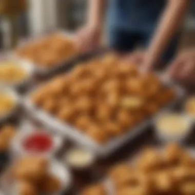 A group enjoying Chick-fil-A Nugget Tray at a social event