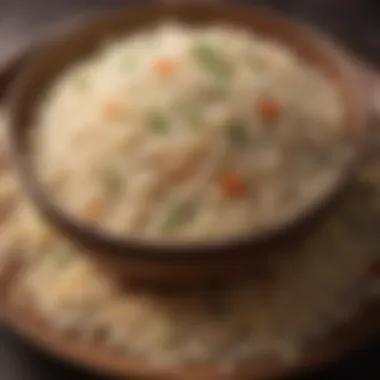 A bowl of fragrant rice ready for frying