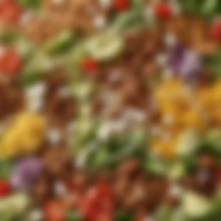 Close-up of the ingredients in a Chick-fil-A Southwest Salad.