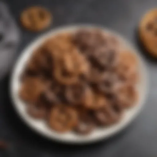 Delicious chocolate-covered pretzels arranged on a platter