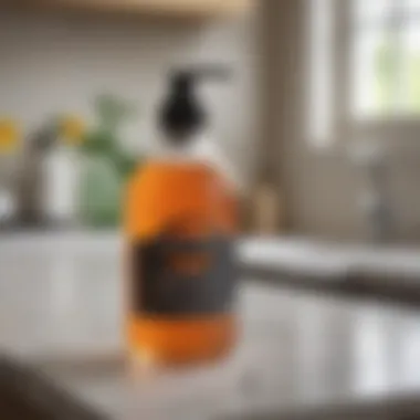 Commercial Products for Effective Soap Scum Removal Effective commercial cleaning products displayed on a countertop