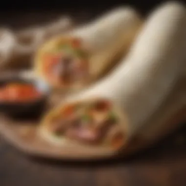 Fiber and Protein Content in Tortilla Wraps Visual representation of fiber and protein content in wraps