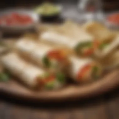 Nutritional breakdown of various tortilla wraps