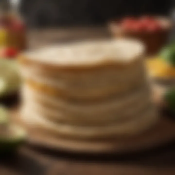 Different types of tortillas showcasing ingredient diversity