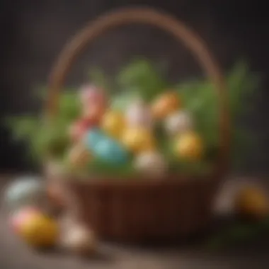 Practical and Seasonal Easter Gifts Practical gifts and spring-themed items arranged in a basket