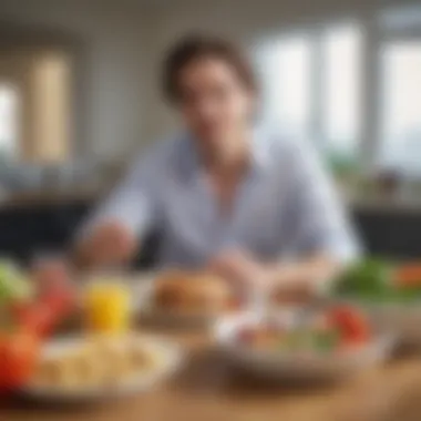 A busy professional enjoying a healthy low sodium lunch