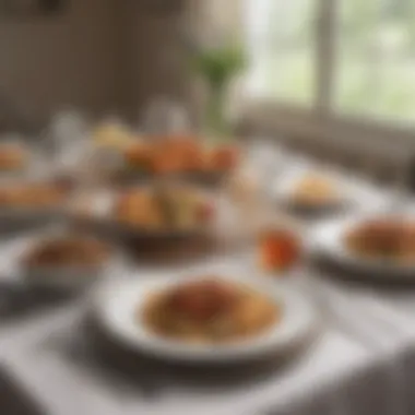 A beautifully set table featuring low sodium meal options