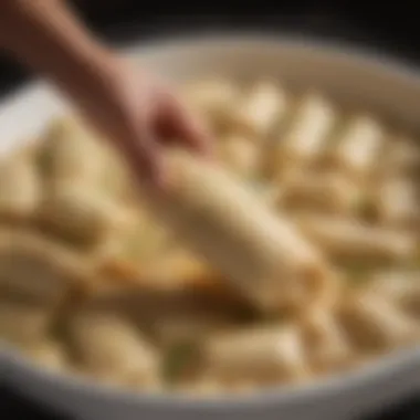 A smooth batter ready for cooking lumpia wrappers