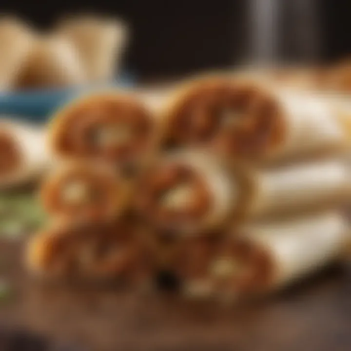 Finished homemade lumpia wrappers stacked neatly