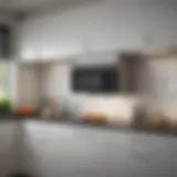Sleek under-cabinet microwave design complemented by modern kitchen aesthetics