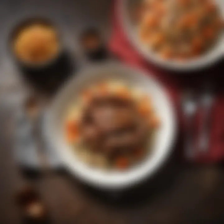 A beautifully plated meal prepared in the Bella Slow Cooker