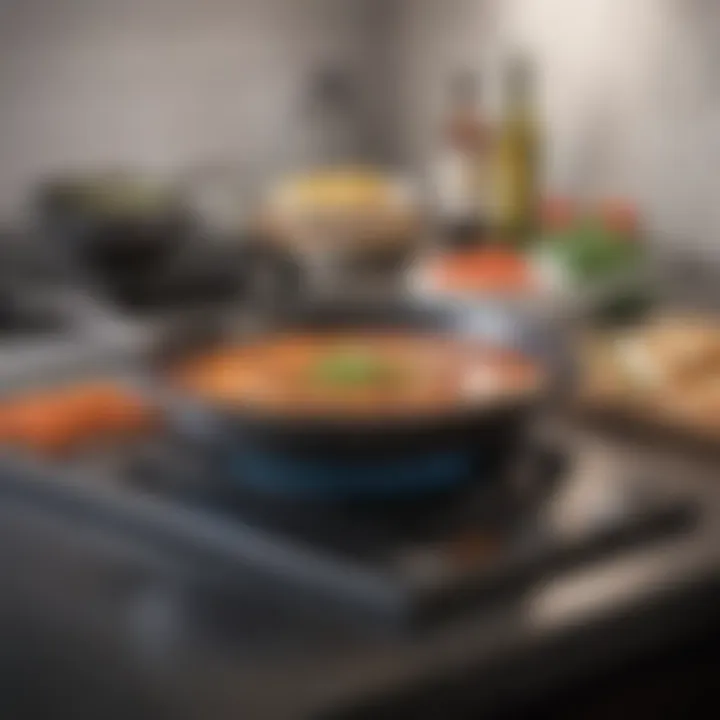 Demonstration of safety features in induction cooking