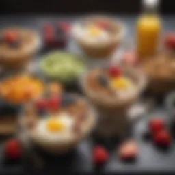 Nutritious breakfast options including smoothies and granola bowls