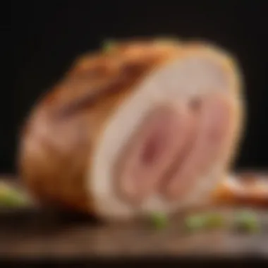 Juicy chicken breast sliced to reveal tenderness