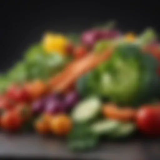Fresh assortment of colorful vegetables