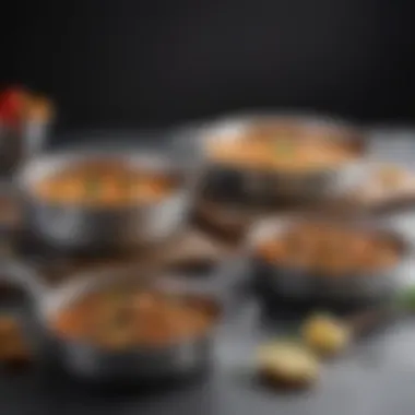 Diverse Designs of Cooking Pans A variety of cooking pans showcasing different materials and designs
