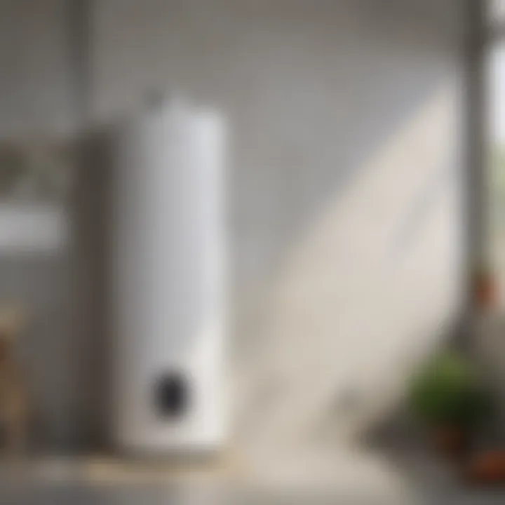 Energy efficiency rating display for a Cosori water heater.