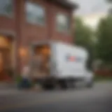 Costco delivery truck navigating through a neighborhood